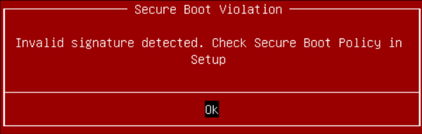 Secure Boot Violation